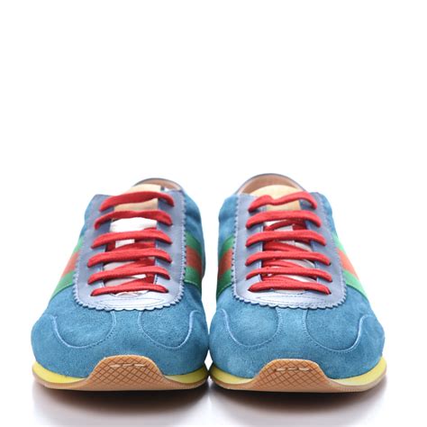 Gucci Leather And Suede Sneakers in Blue for Men 